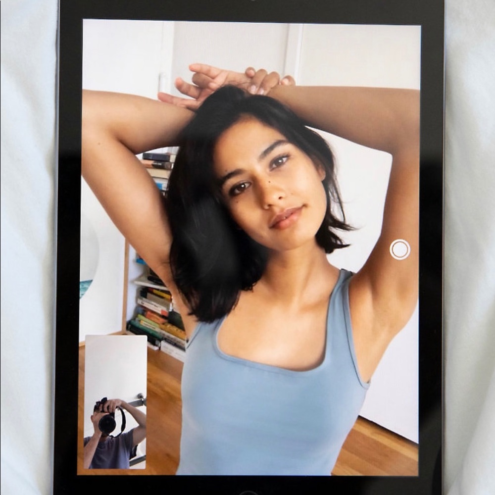 Abercrombie & Fitch Blue Seamless Square Neck Tank
